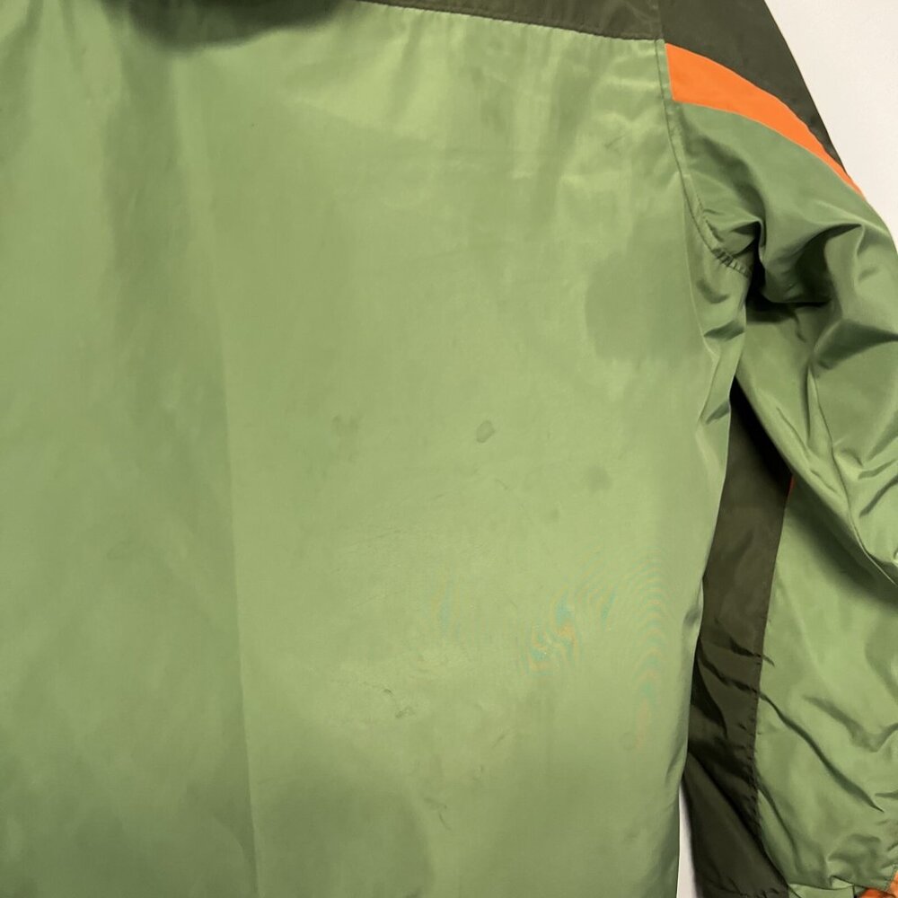 Lands End Kids Boys Jacket w/ Hood Green & Orange M 10/12 - Picture 4 of 11